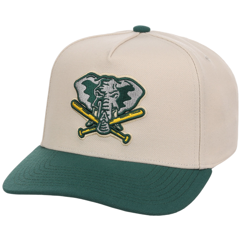 Oakland Athletics Mitchell & Ness MLB 'Era Flip' Heritage Series Pro Pinch - Cream/Darkk Green