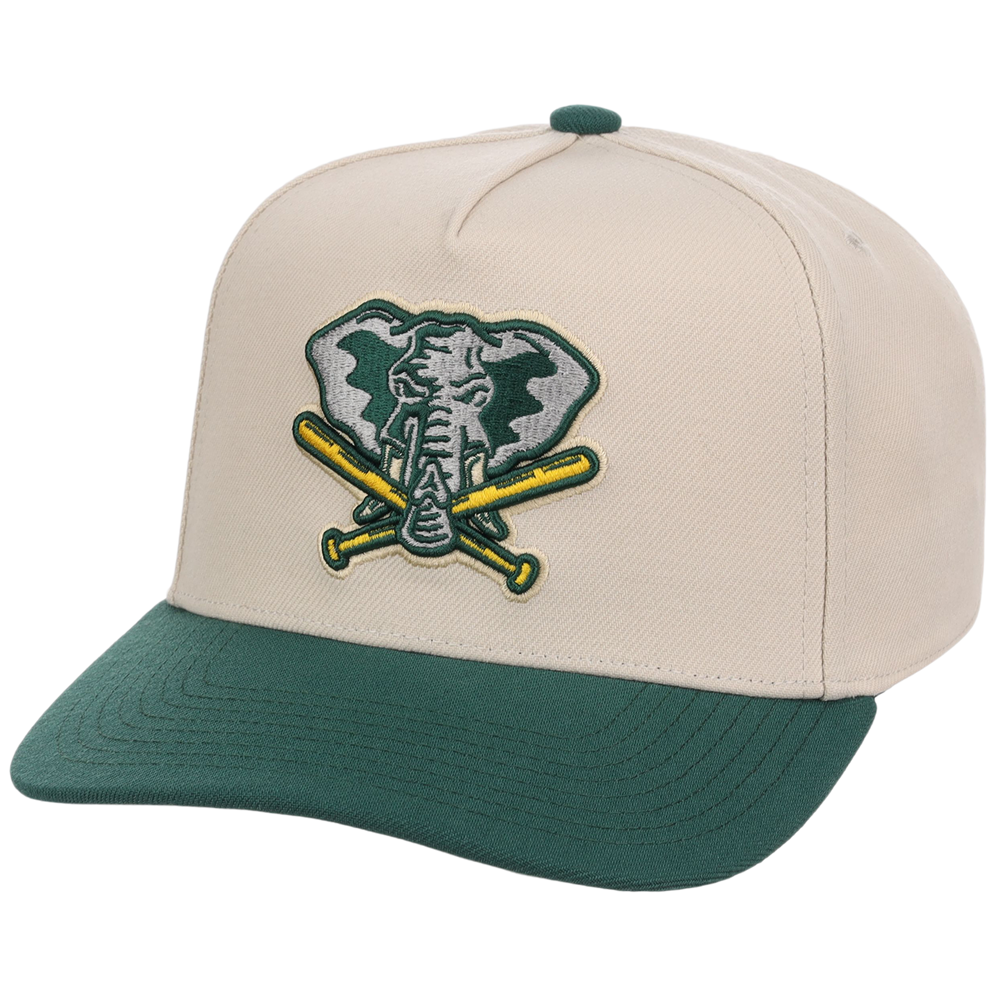 Oakland Athletics Mitchell & Ness MLB 'Era Flip' Heritage Series Pro Pinch - Cream/Darkk Green