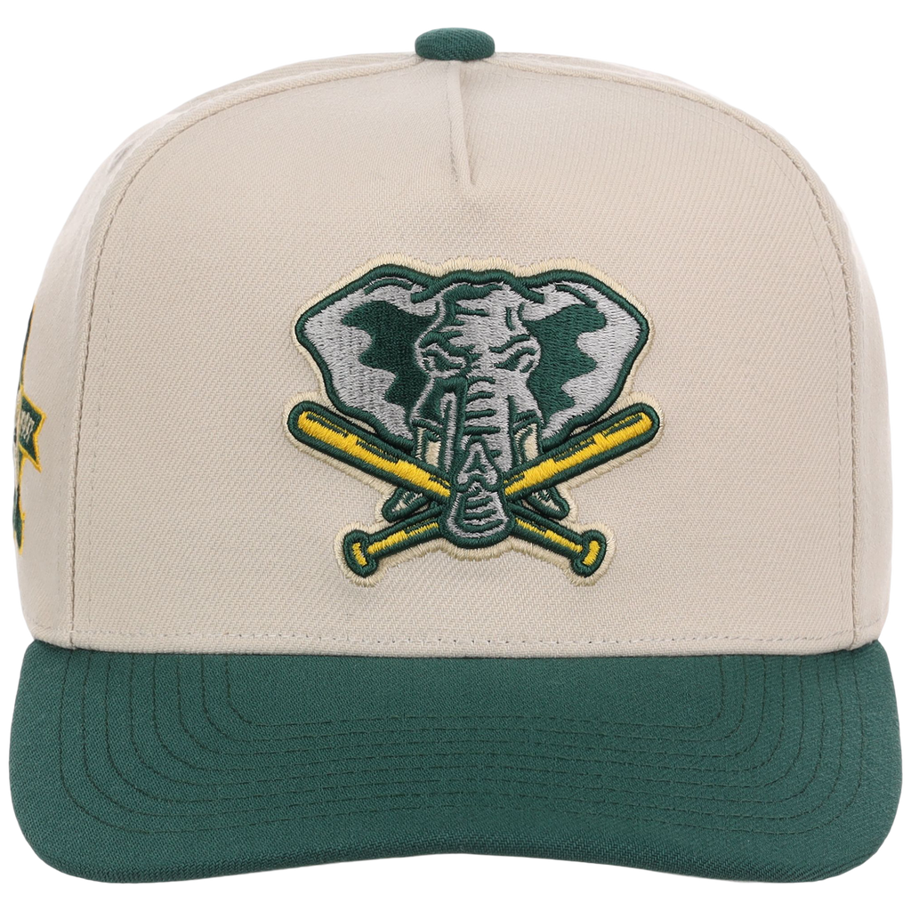 Oakland Athletics Mitchell & Ness MLB 'Era Flip' Heritage Series Pro Pinch - Cream/Darkk Green