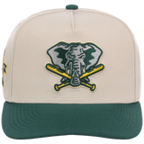 Oakland Athletics Mitchell & Ness MLB 'Era Flip' Heritage Series Pro Pinch - Cream/Darkk Green