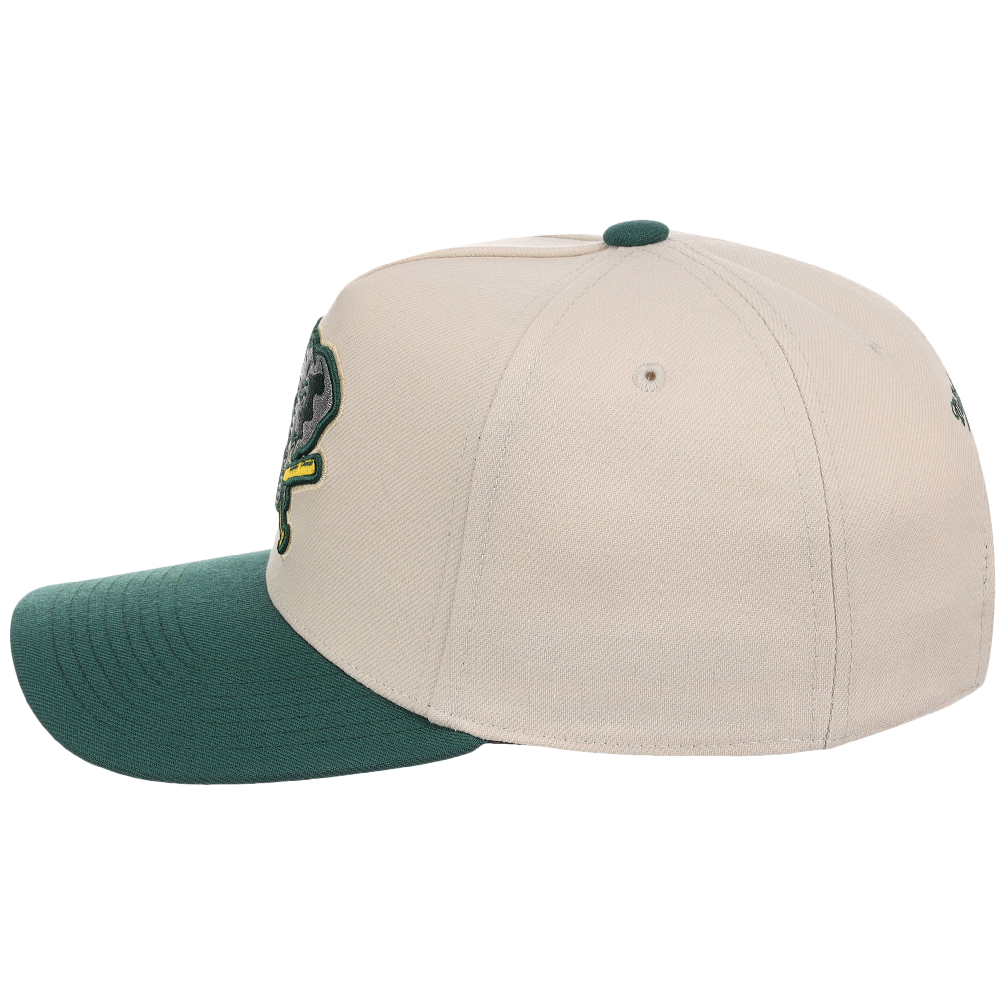 Oakland Athletics Mitchell & Ness MLB 'Era Flip' Heritage Series Pro Pinch - Cream/Darkk Green