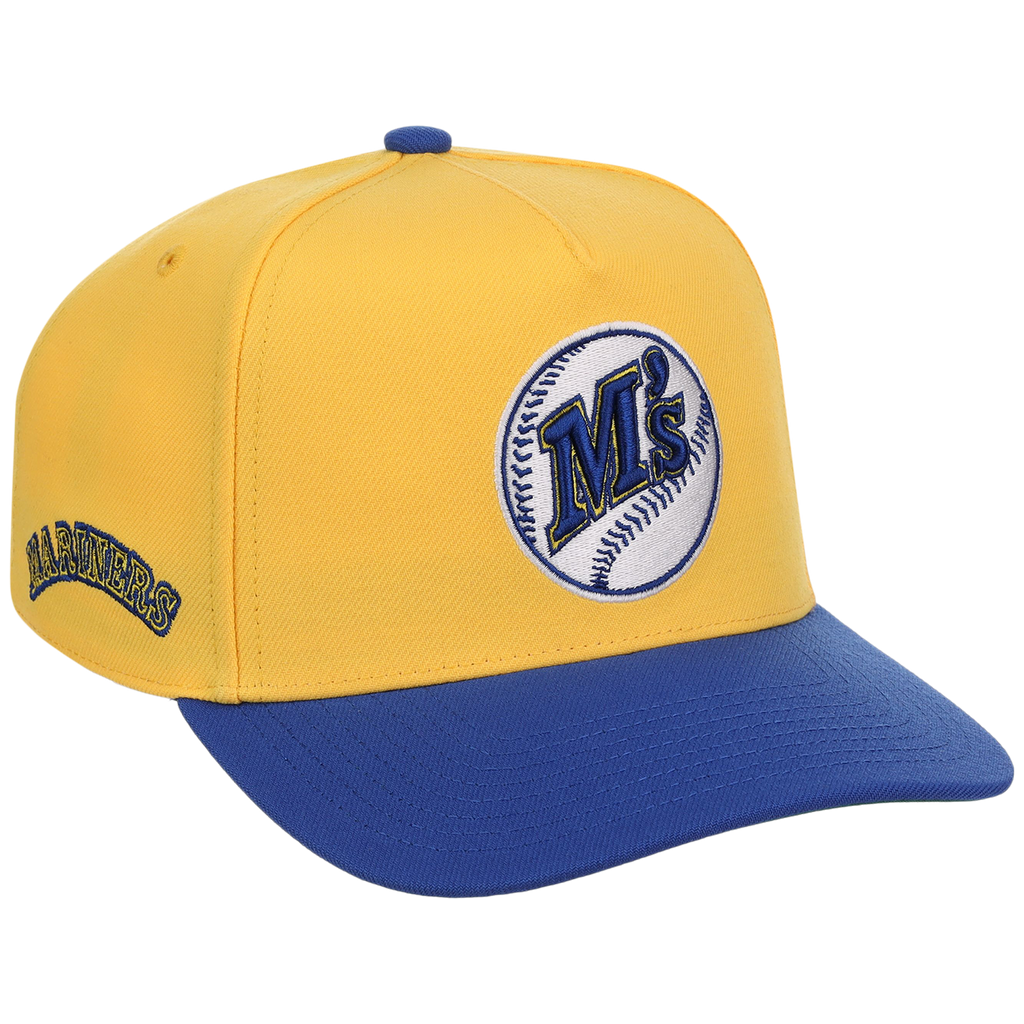 Seattle Mariners Mitchell & Ness MLB 'Era Flip' Heritage Series Pro Pinch - Yellow/Royal