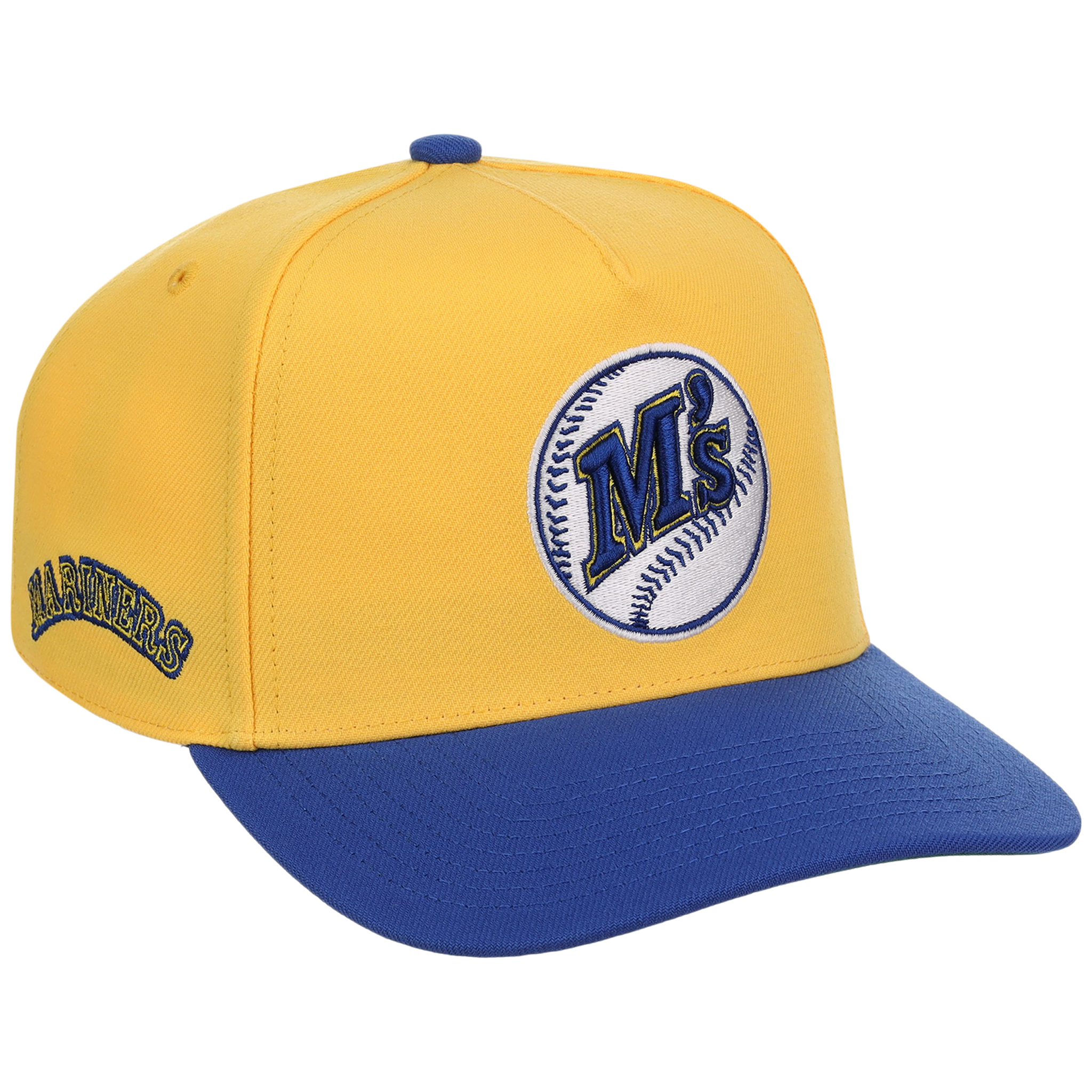 Seattle Mariners Mitchell & Ness MLB 'Era Flip' Heritage Series Pro Pinch - Yellow/Royal