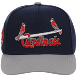 St. Louis Cardinals Mitchell & Ness MLB 'Era Flip' Heritage Series Pro Pinch - Navy/Gray
