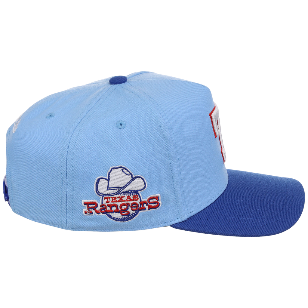 Texas Rangers Mitchell & Ness MLB 'Era Flip' Heritage Series Pro Pinch - Sky/Royal