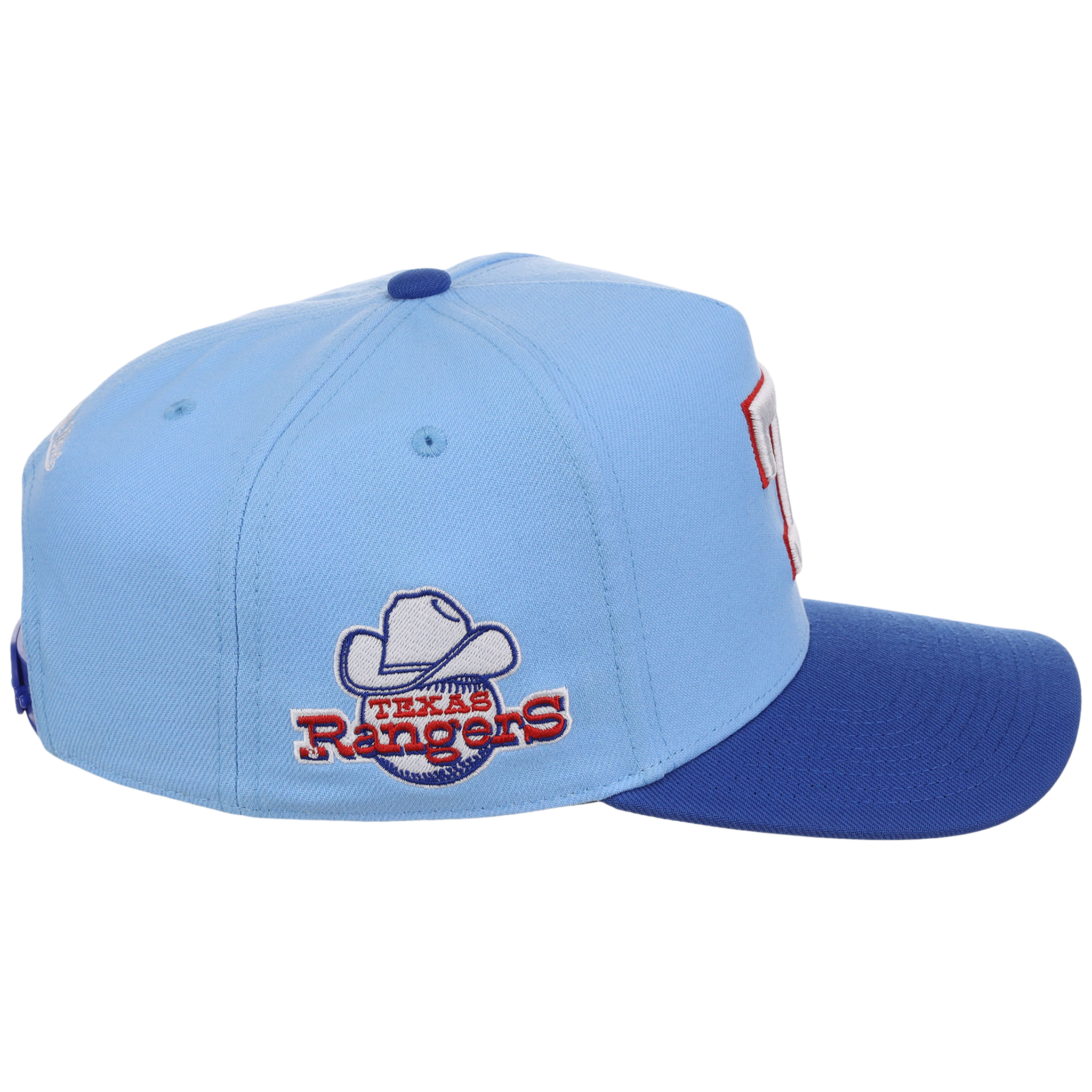 Texas Rangers Mitchell & Ness MLB 'Era Flip' Heritage Series Pro Pinch - Sky/Royal