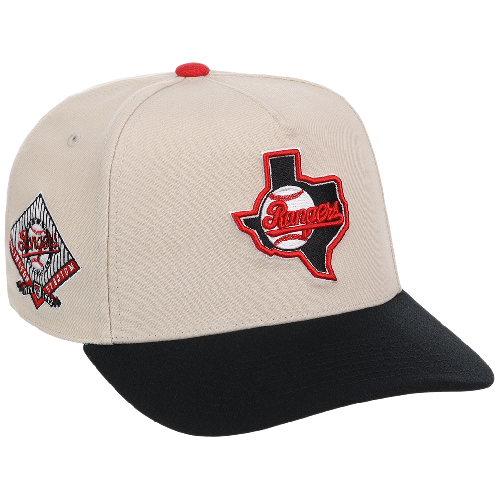 Texas Rangers Mitchell & Ness MLB 'Era Flip' Heritage Series Pro Pinch - Cream/Black