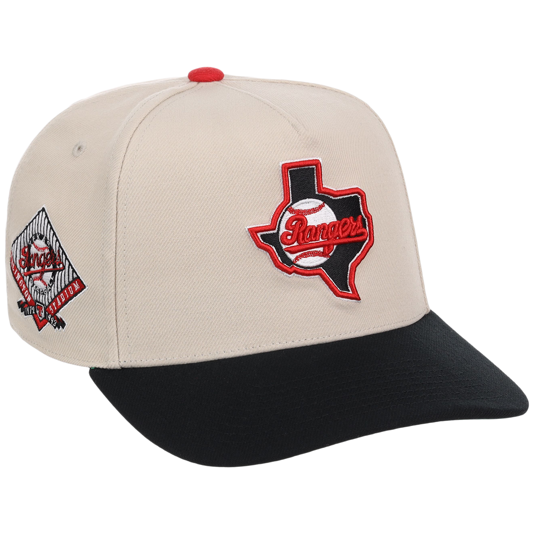 Texas Rangers Mitchell & Ness MLB 'Era Flip' Heritage Series Pro Pinch - Cream/Black