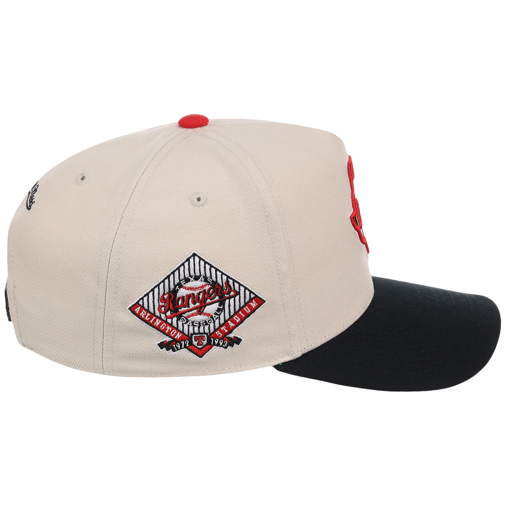 Texas Rangers Mitchell & Ness MLB 'Era Flip' Heritage Series Pro Pinch - Cream/Black