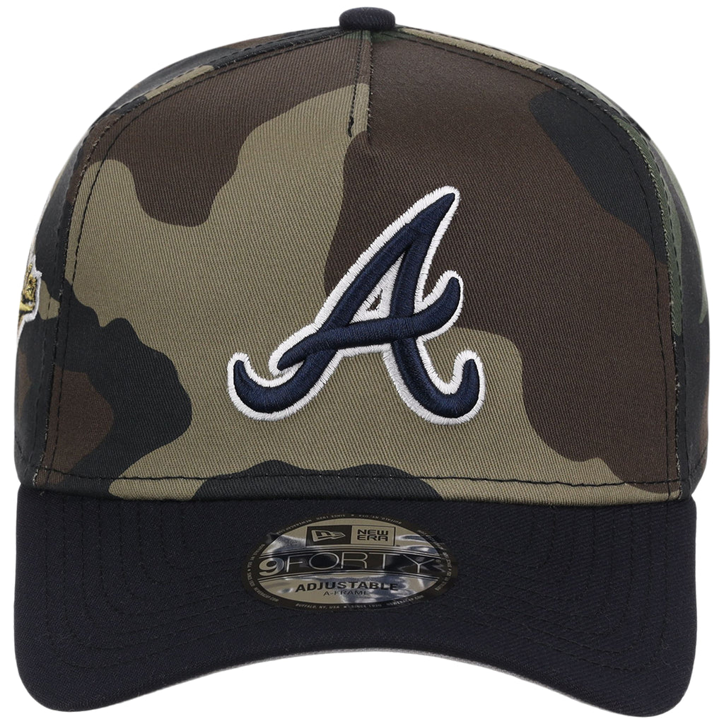 Atlanta Braves MLB Woodland Contrast New Era 9FORTY