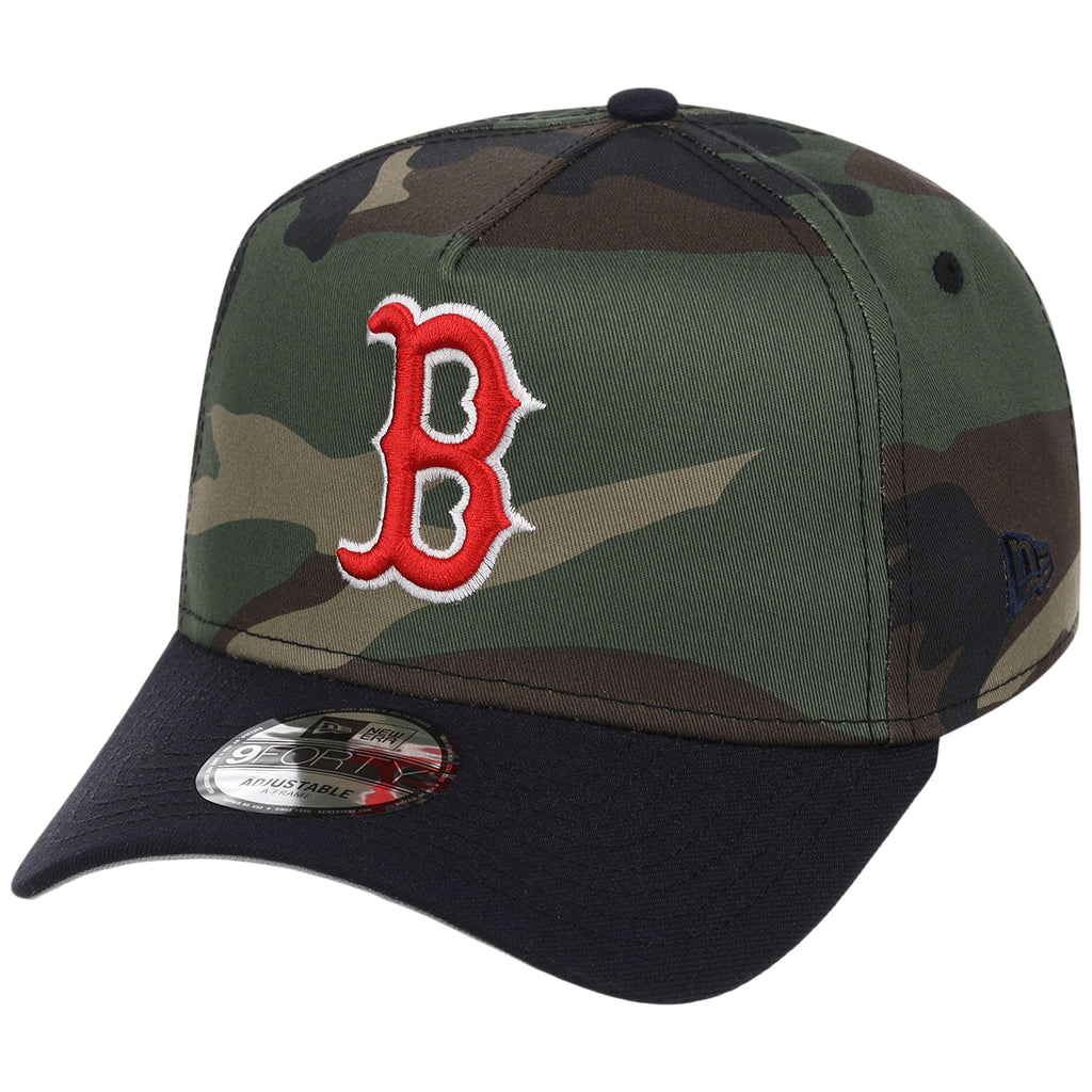 Boston Red Sox MLB Woodland Contrast New Era 9FORTY