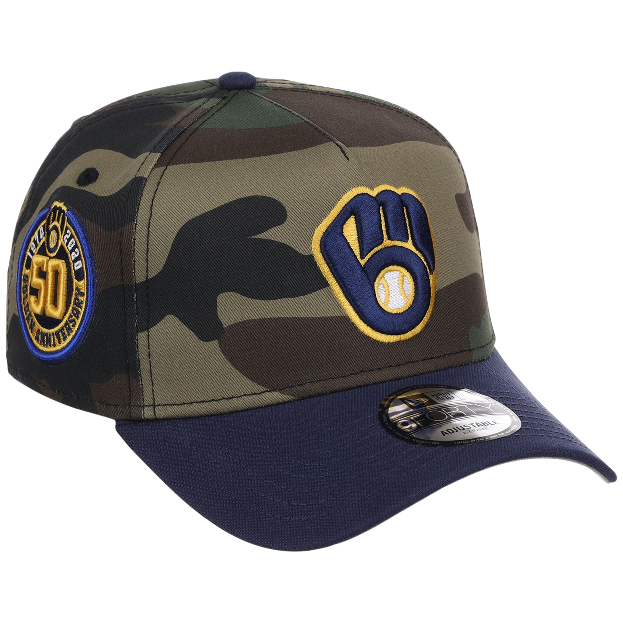 Milwaukee Brewers MLB Woodland Contrast New Era 9FORTY