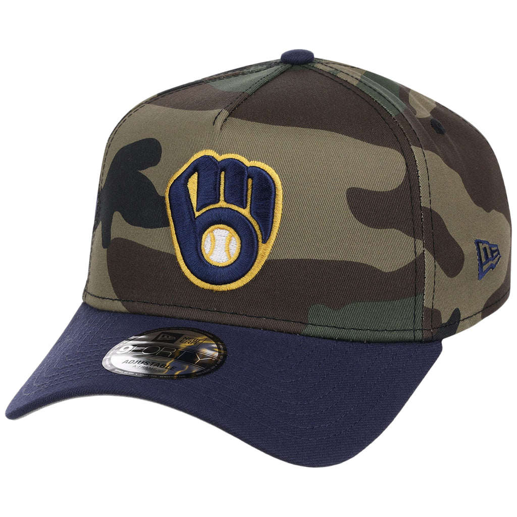 Milwaukee Brewers MLB Woodland Contrast New Era 9FORTY