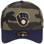Milwaukee Brewers MLB Woodland Contrast New Era 9FORTY