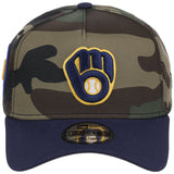 Milwaukee Brewers MLB Woodland Contrast New Era 9FORTY