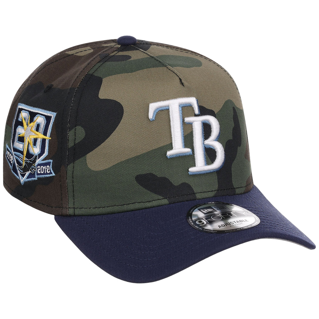 Tampa Bay Rays MLB Woodland Contrast New Era 9FORTY