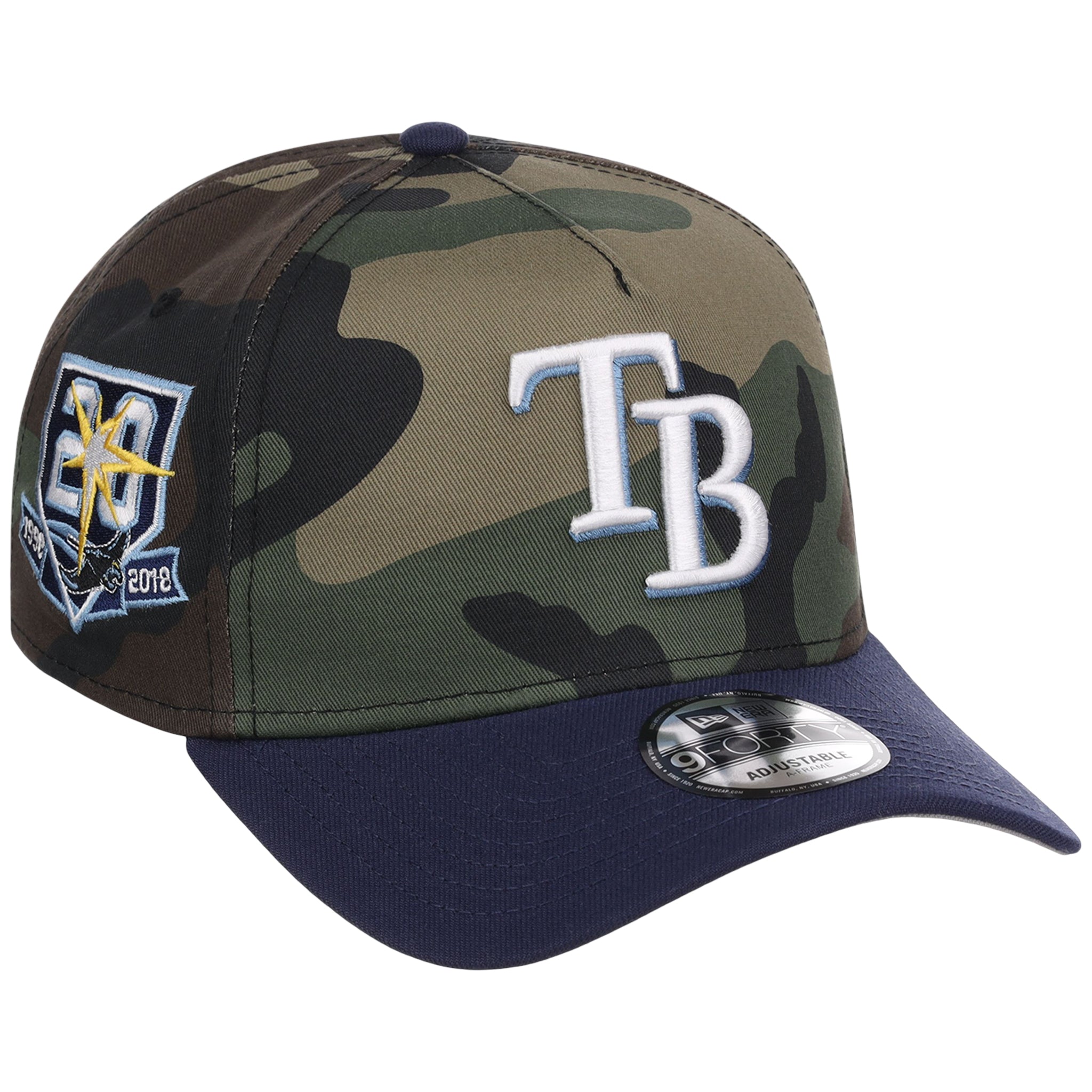 Tampa Bay Rays MLB Woodland Contrast New Era 9FORTY