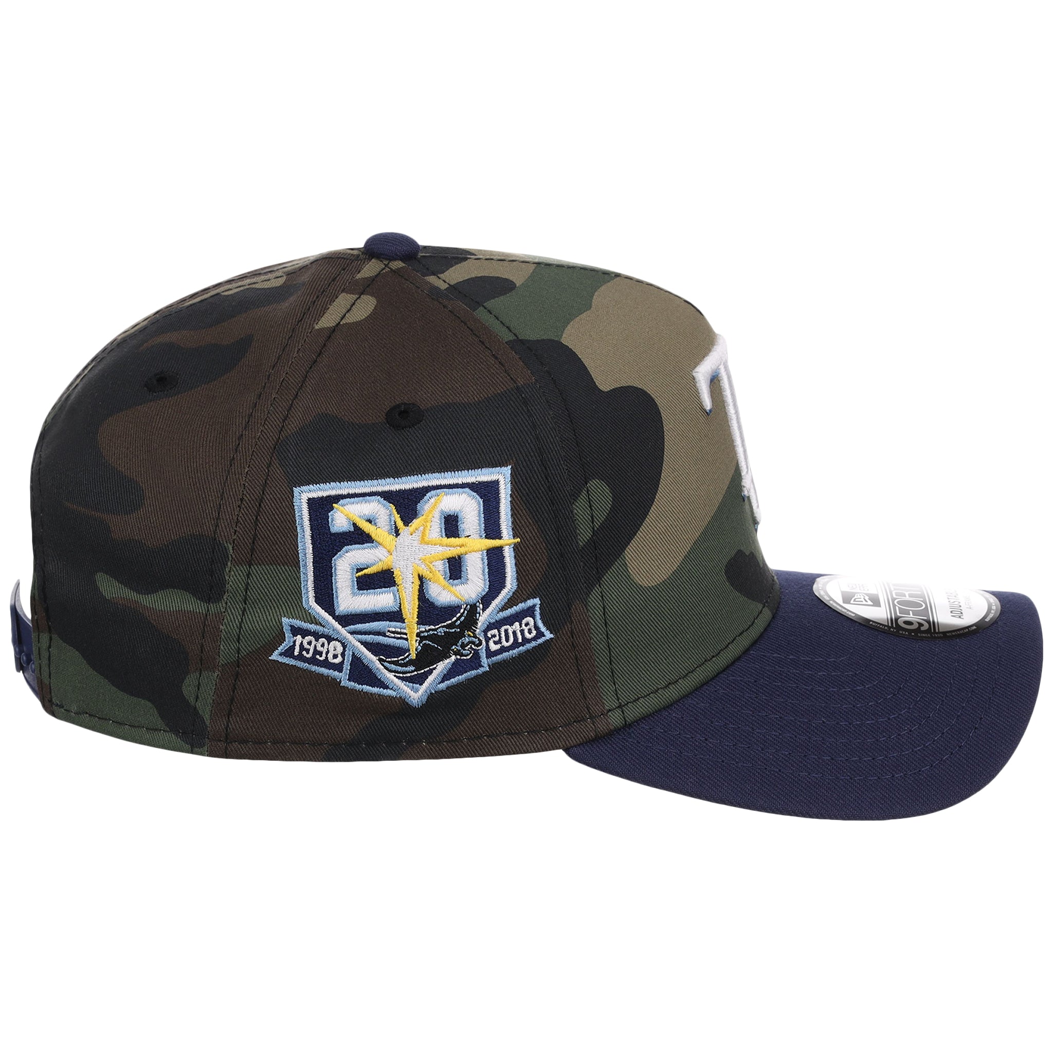 Tampa Bay Rays MLB Woodland Contrast New Era 9FORTY