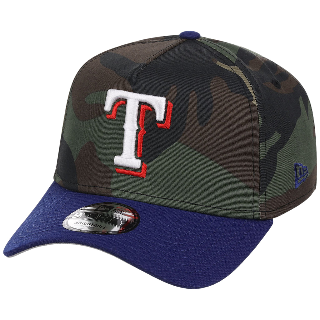 Texas Rangers MLB Woodland Contrast New Era 9FORTY