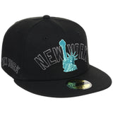 New York Yankees - New York Crown the City -  Liberty New Era 59FIFTY - Black/Black