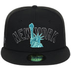 New York Yankees - New York Crown the City -  Liberty New Era 59FIFTY - Black/Black