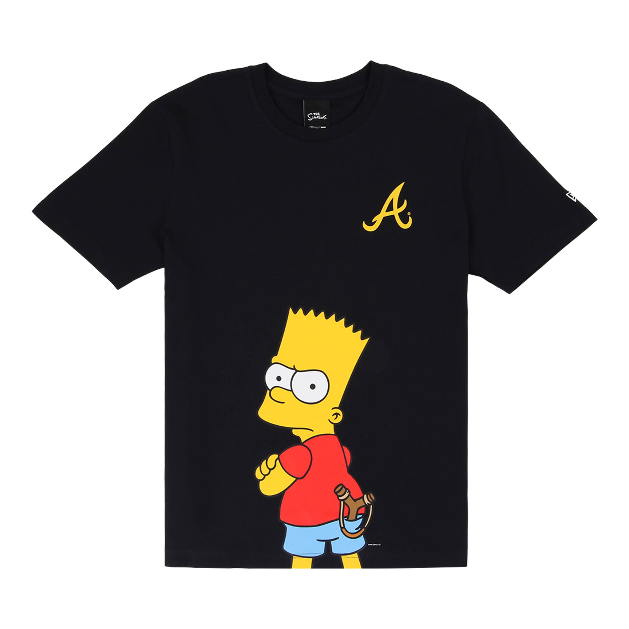 Atlanta Braves MLB Simpsons New Era T-Shirt - Localized - Bart 'Peaches' Tee - Navy/Navy