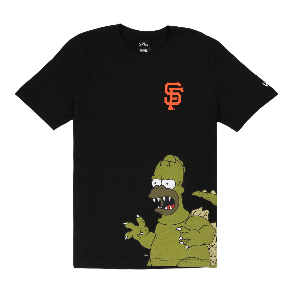 San Francisco Giants MLB Simpsons New Era T-Shirt - Localized - 'Godzilla' Tee - Black/Black