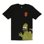 San Francisco Giants MLB Simpsons New Era T-Shirt - Localized - 'Godzilla' Tee - Black/Black