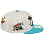 Florida Marlins MLB Simpsons Localized New Era 59FIFTY - Palm Tree - Chrome/Teal