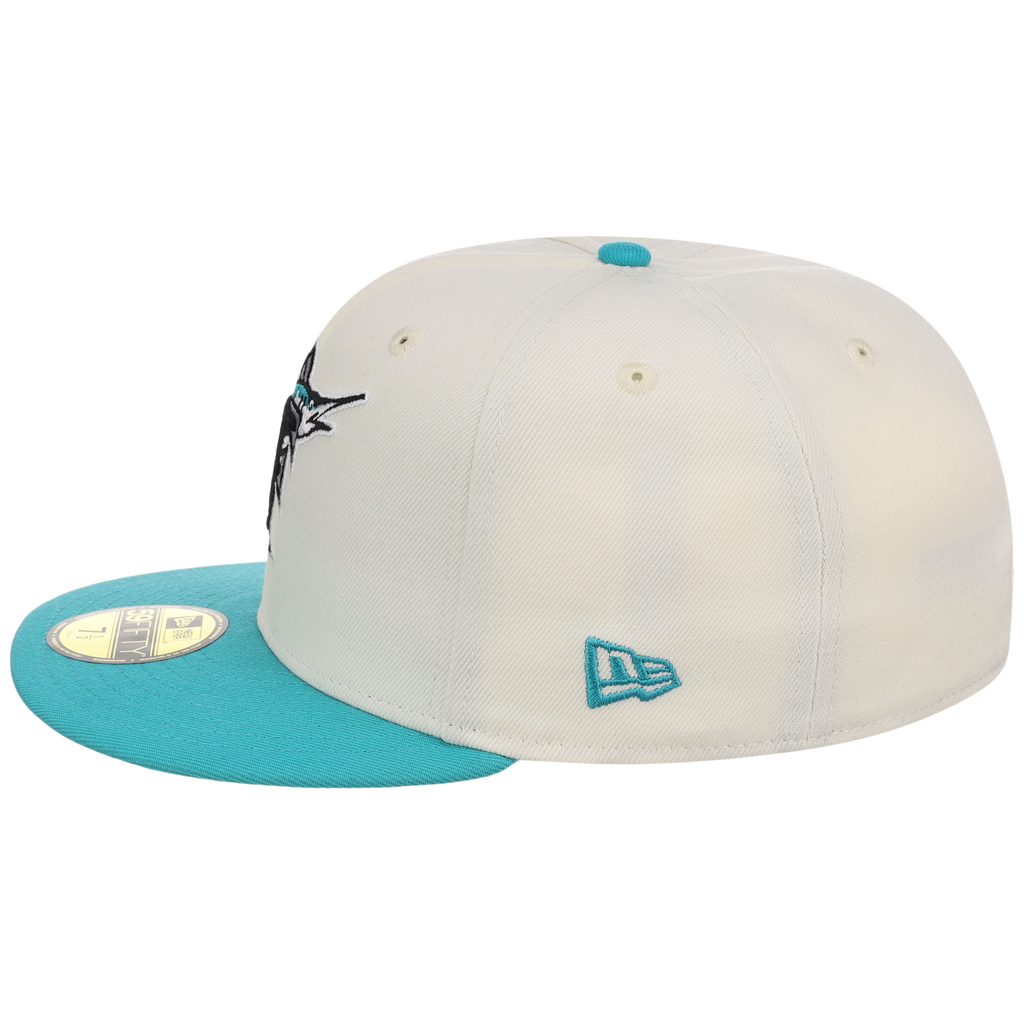 Florida Marlins MLB Simpsons Localized New Era 59FIFTY - Palm Tree - Chrome/Teal