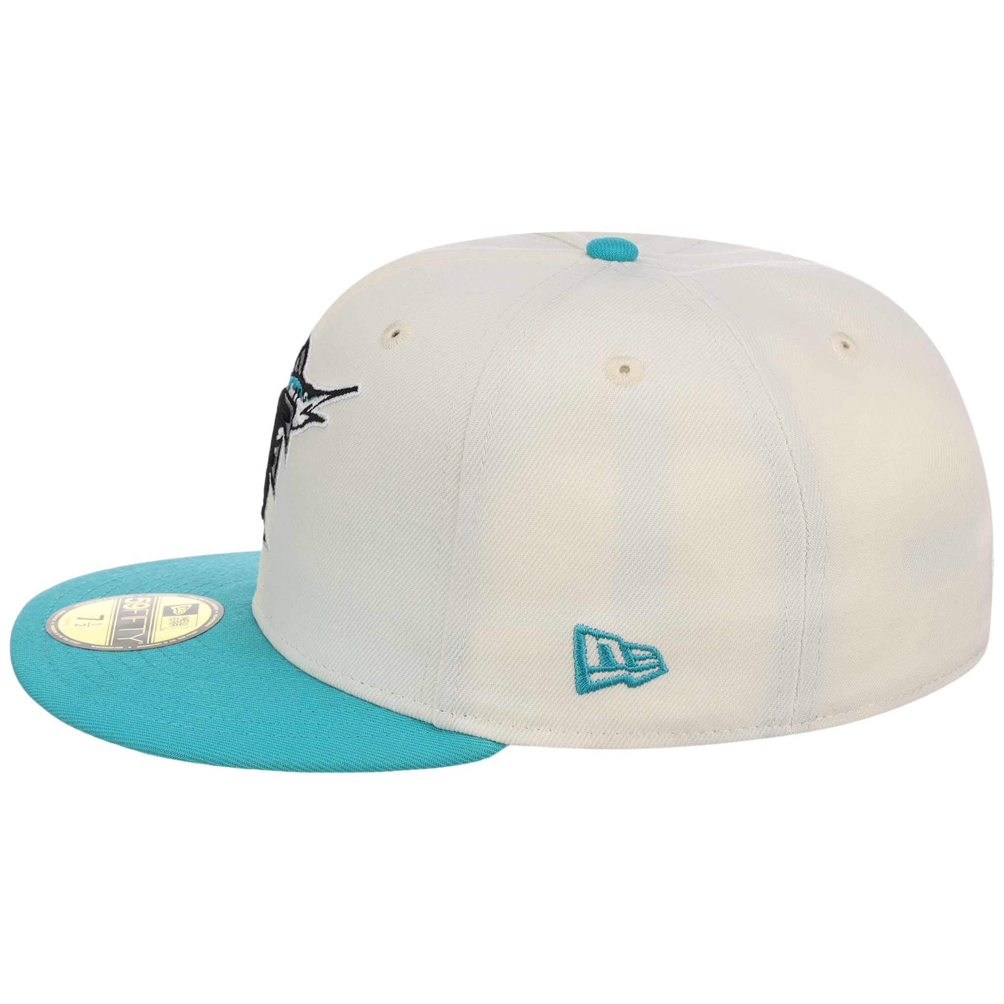 Florida Marlins MLB Simpsons Localized New Era 59FIFTY - Palm Tree - Chrome/Teal