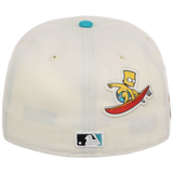 Florida Marlins MLB Simpsons Localized New Era 59FIFTY - Palm Tree - Chrome/Teal