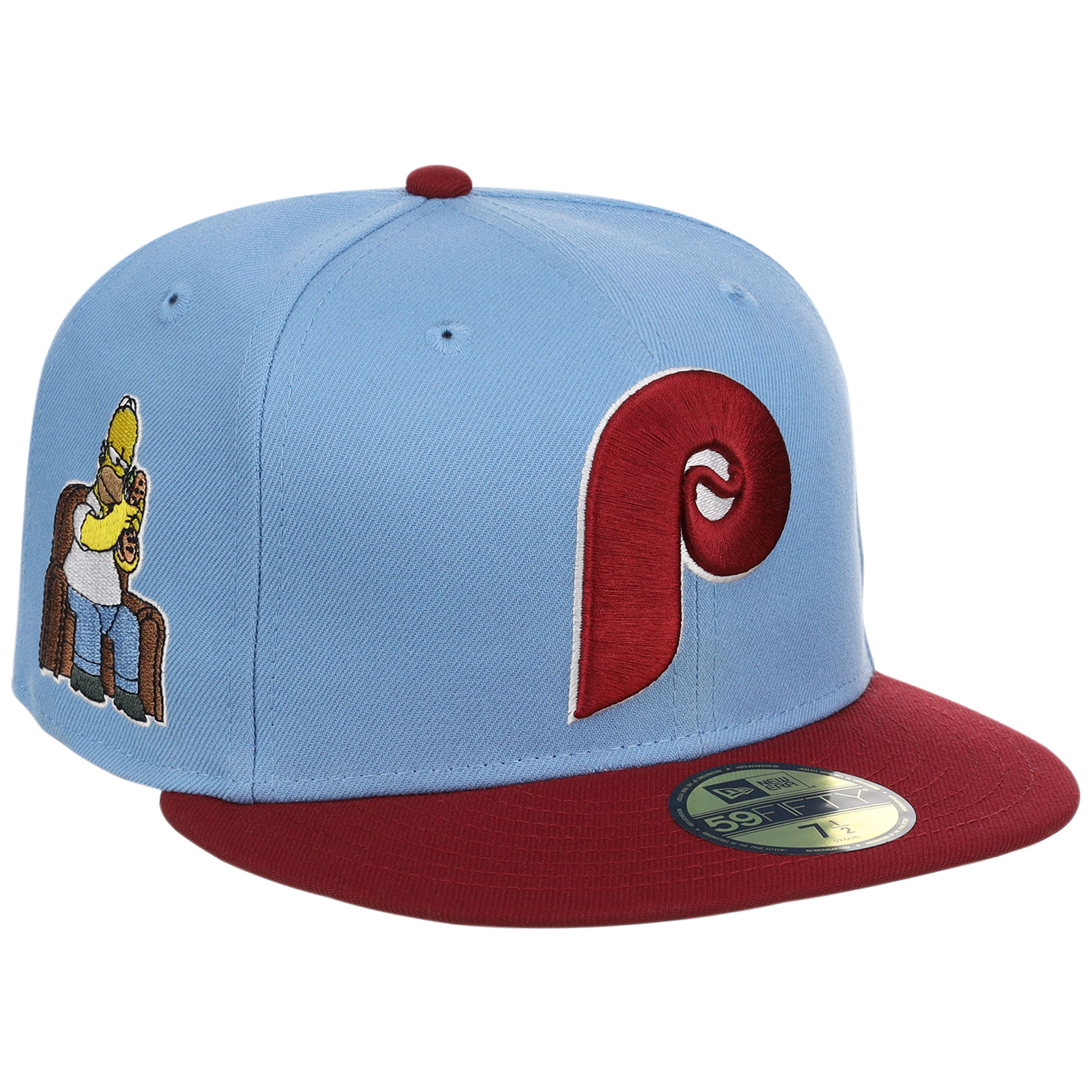 Philadelphia Phillies MLB Simpsons Localized New Era 59FIFTY - Hoagie - Sky/Maroon