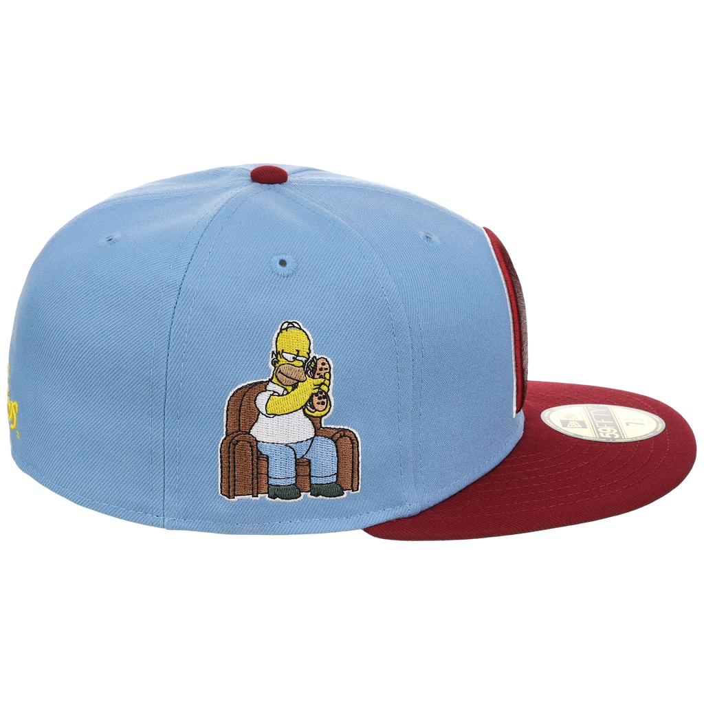 Philadelphia Phillies MLB Simpsons Localized New Era 59FIFTY - Hoagie - Sky/Maroon