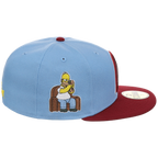 Philadelphia Phillies MLB Simpsons Localized New Era 59FIFTY - Hoagie - Sky/Maroon