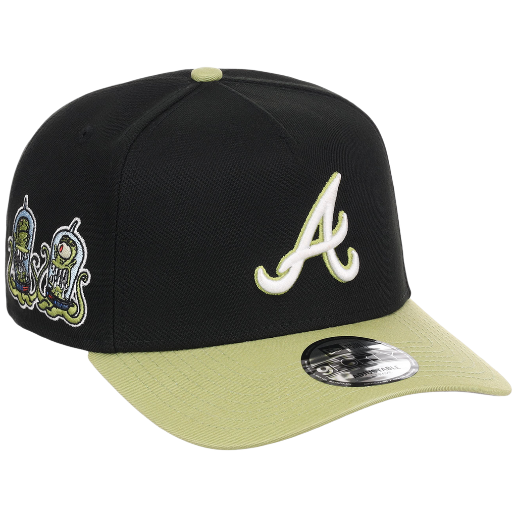 Atlanta Braves MLB Simpsons Localized New Era 9FORTY - Alien - Black/Green