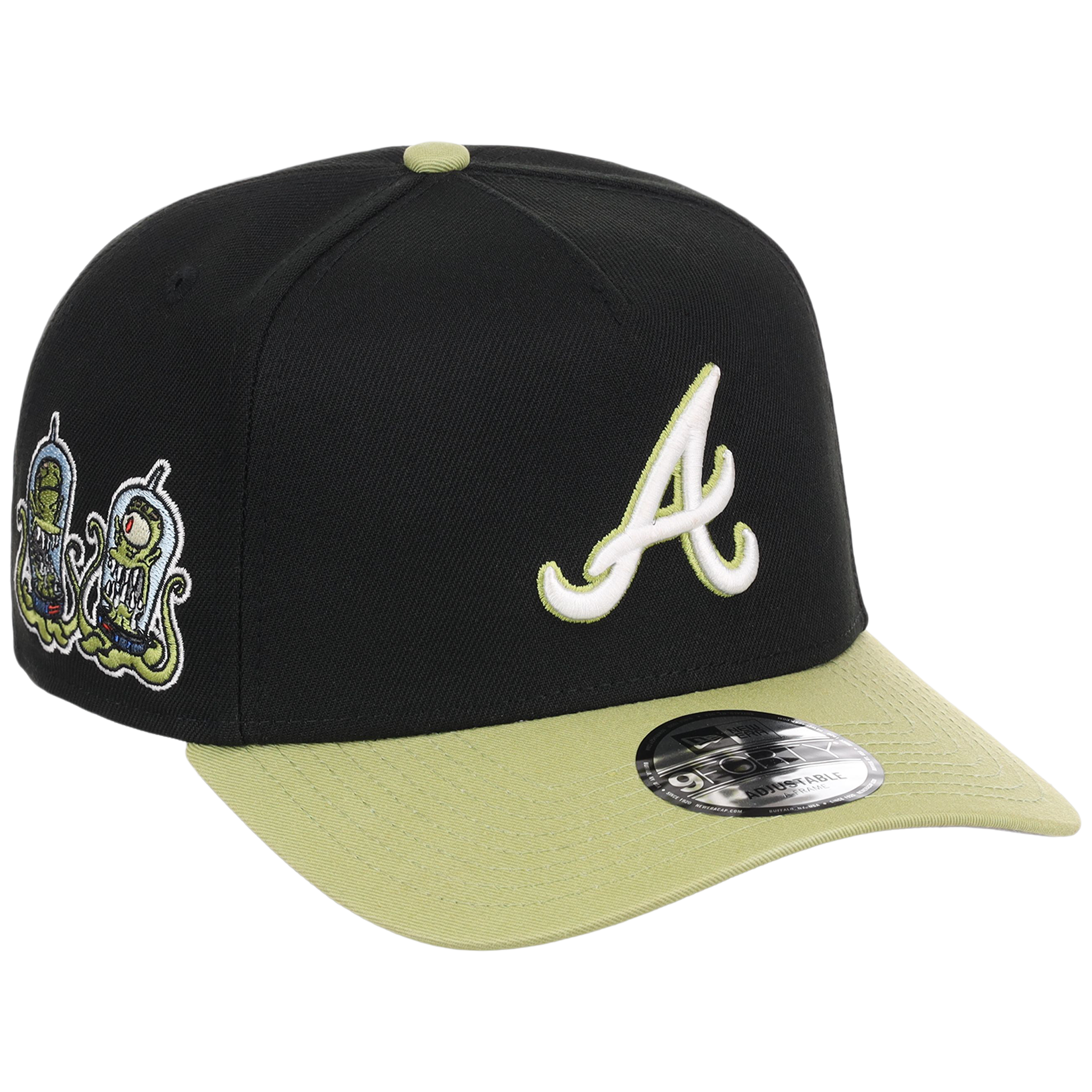Atlanta Braves MLB Simpsons Localized New Era 9FORTY - Alien - Black/Green