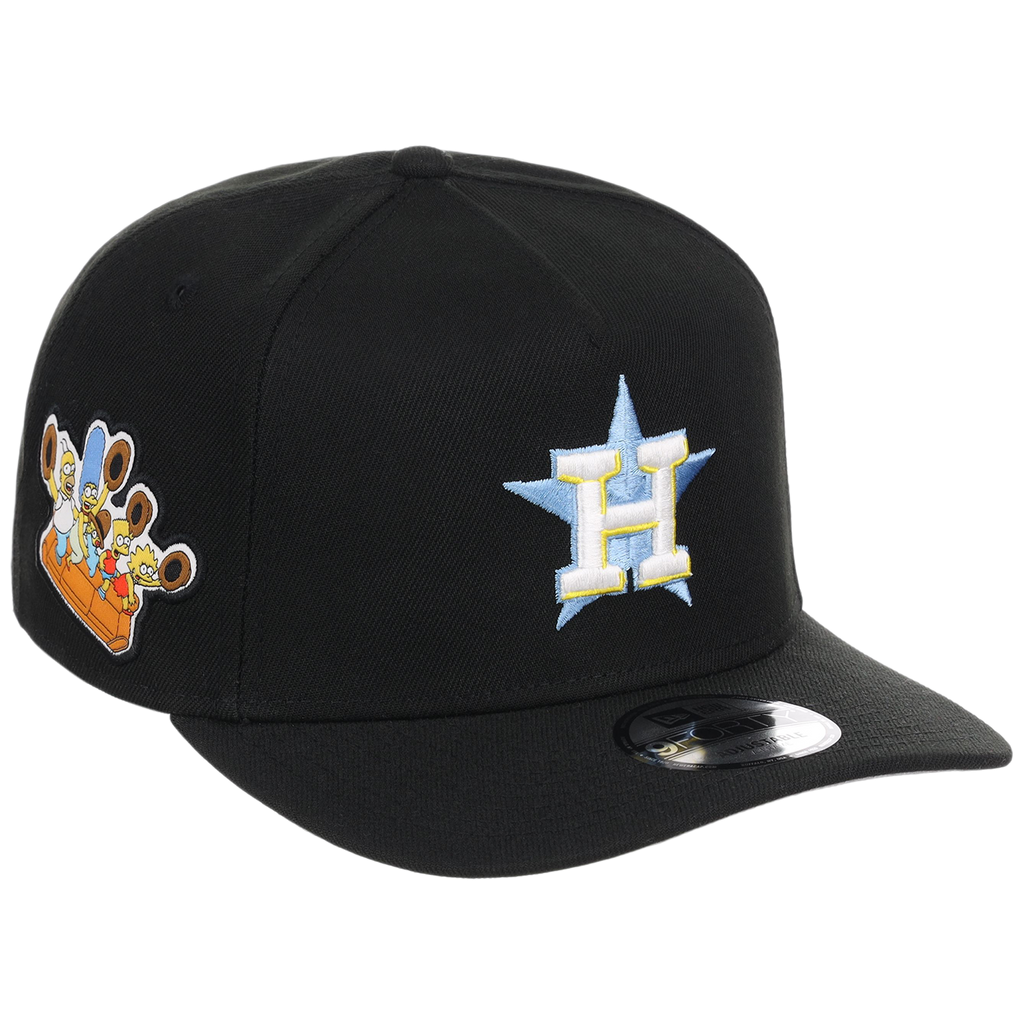 Houston Astros MLB Simpsons Localized New Era 9FORTY - Cowboy - Black/Black