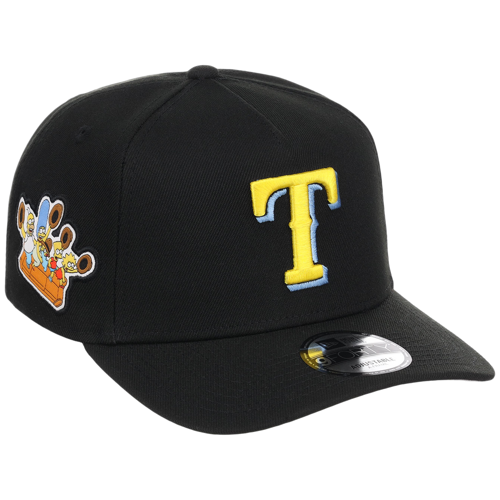 Texas Rangers MLB Simpsons Localized New Era 9FORTY - Cowboy - Black/Black