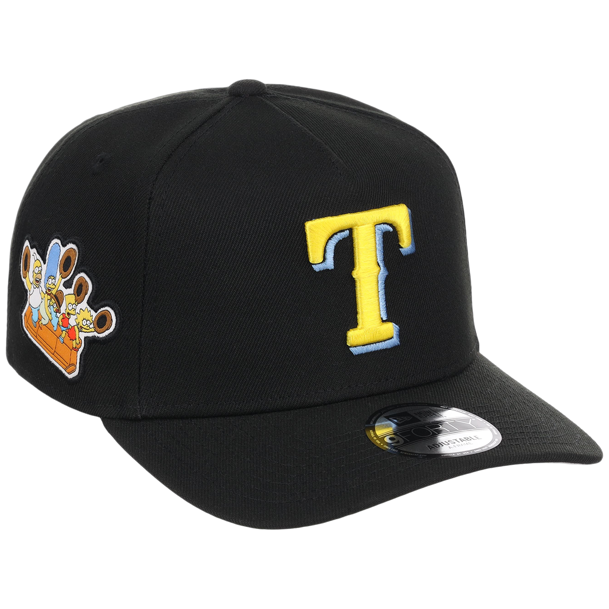 Texas Rangers MLB Simpsons Localized New Era 9FORTY - Cowboy - Black/Black