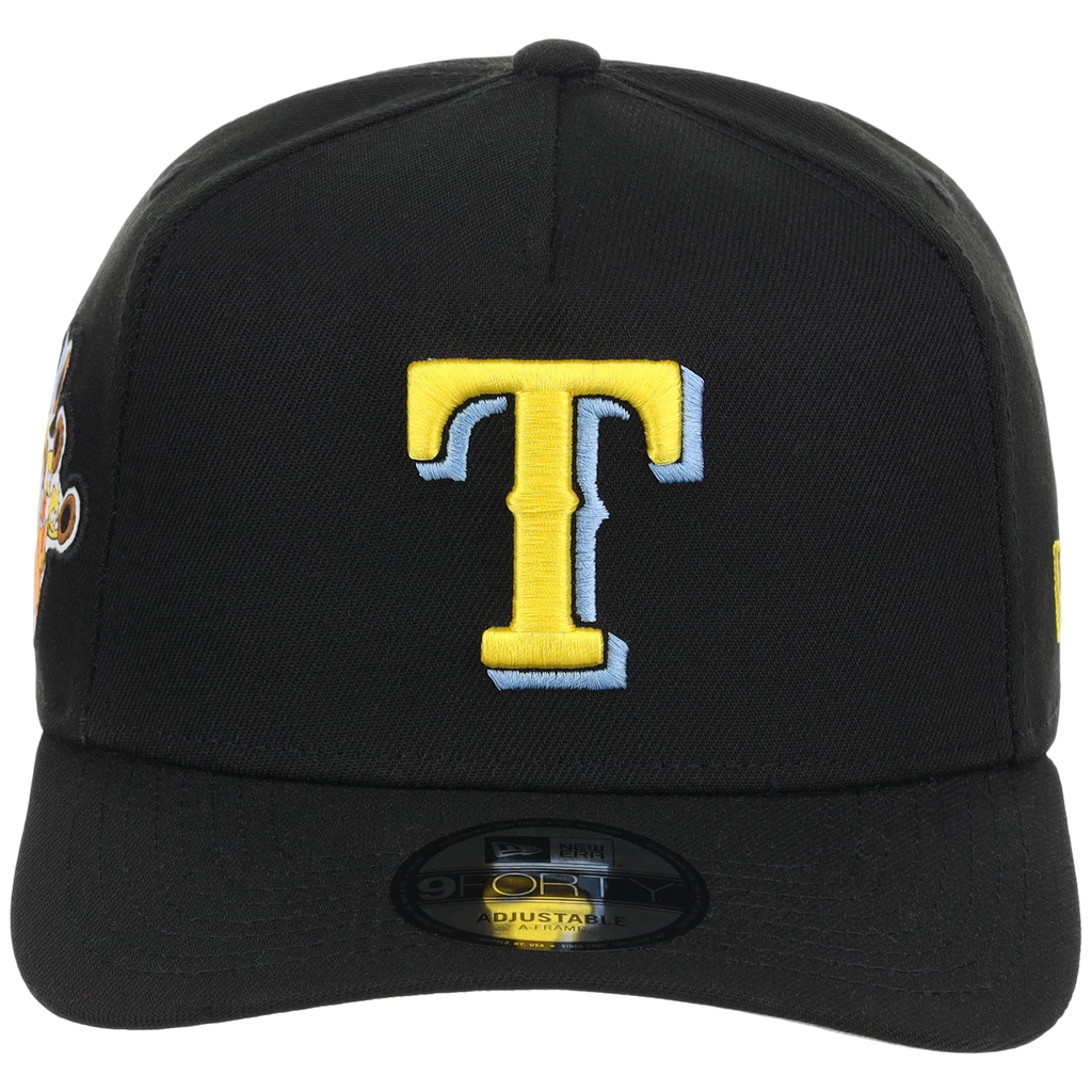 Texas Rangers MLB Simpsons Localized New Era 9FORTY - Cowboy - Black/Black