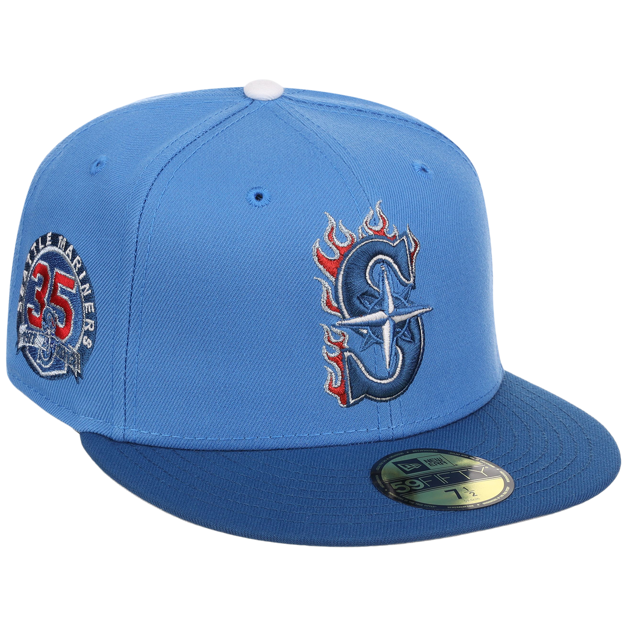 Seattle Mariners The Core Four & More New Era 59FIFTY - Air Force Blue 'S'