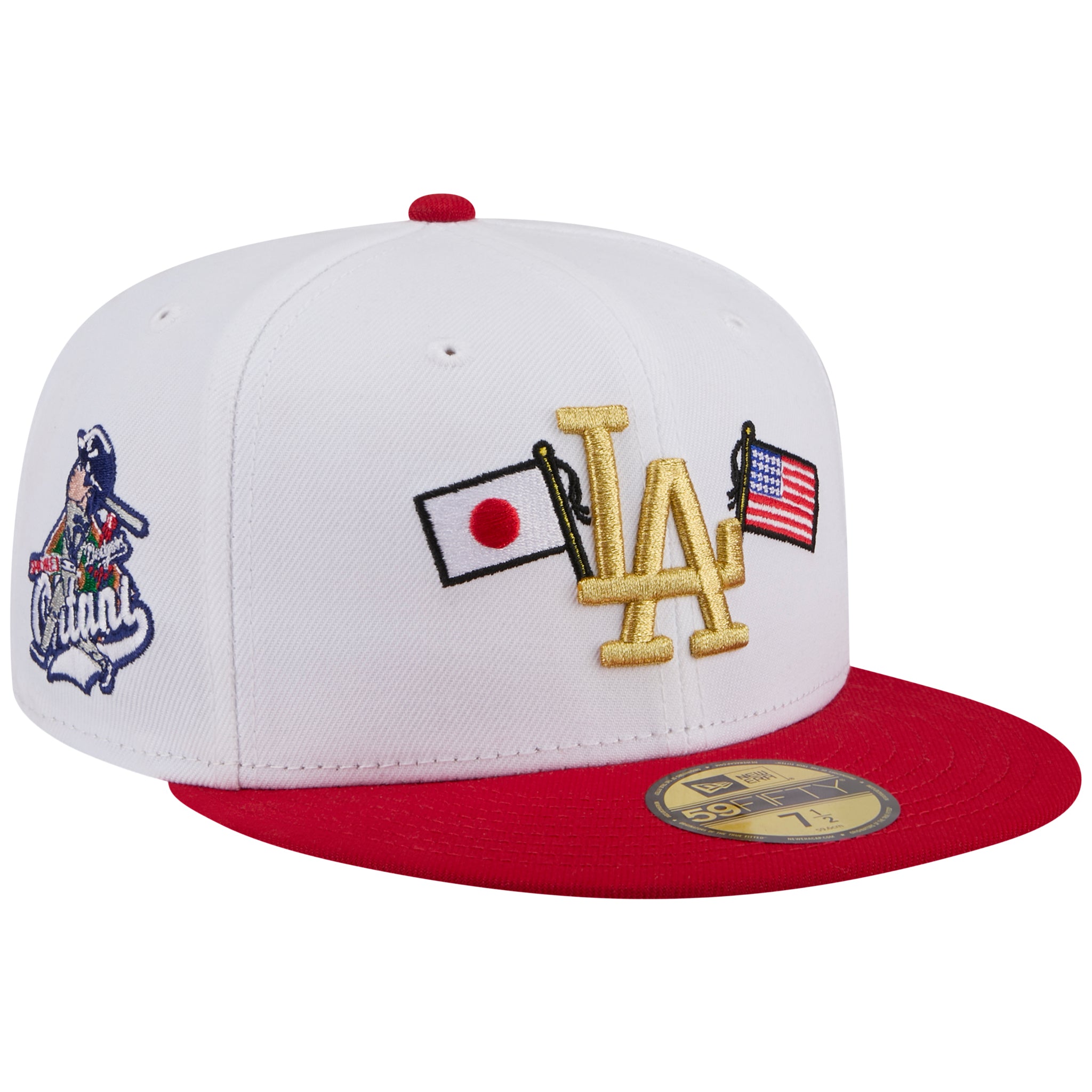 Los Angeles Dodgers Los Angeles Crown the City - Expansion Pack 2.0 - JAPAN USA Flags  - White/Red