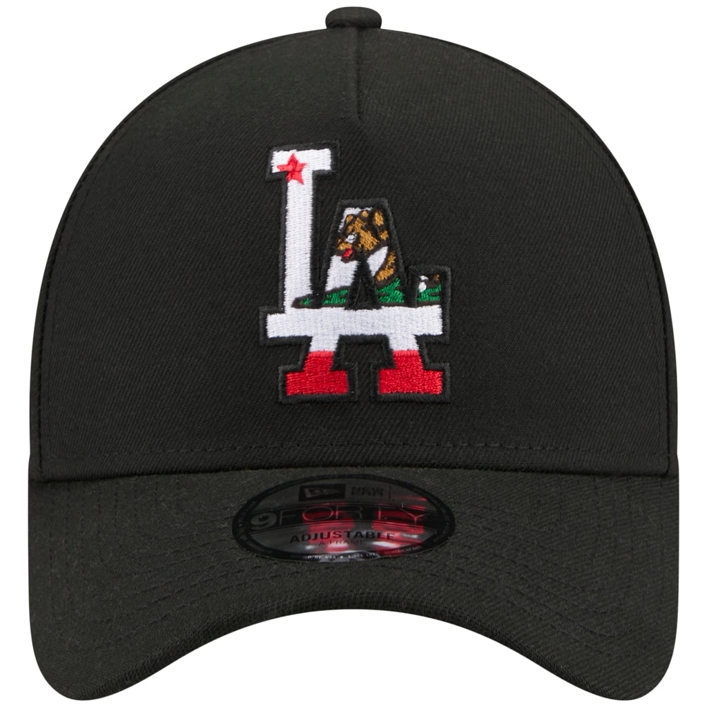 Los Angeles Dodgers Los Angeles Crown the City - Flag Fill - Black/Black New Era 9FORTY