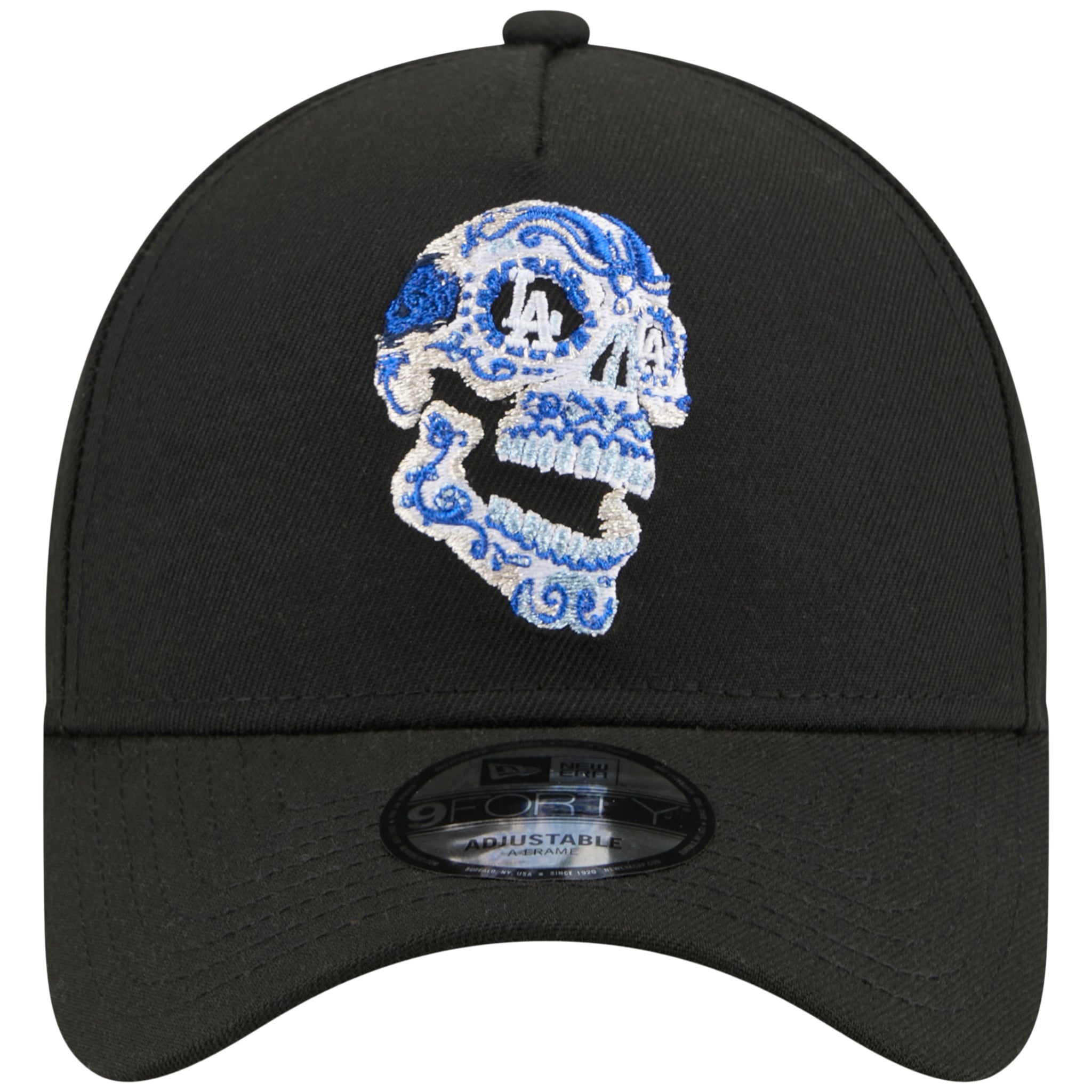 Los Angeles Dodgers Los Angeles Crown the City - Sugar Skull - Black/Black New Era 9FORTY