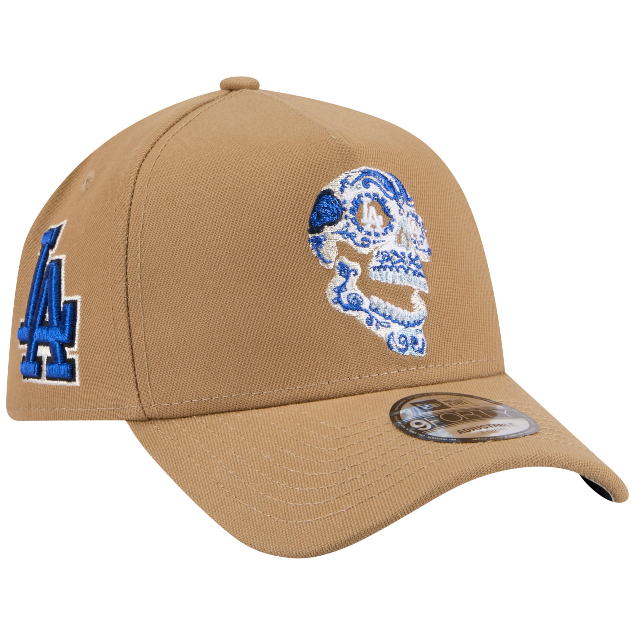 Los Angeles Dodgers Los Angeles Crown the City - Sugar Skull - Khaki/Khaki New Era 9FORTY