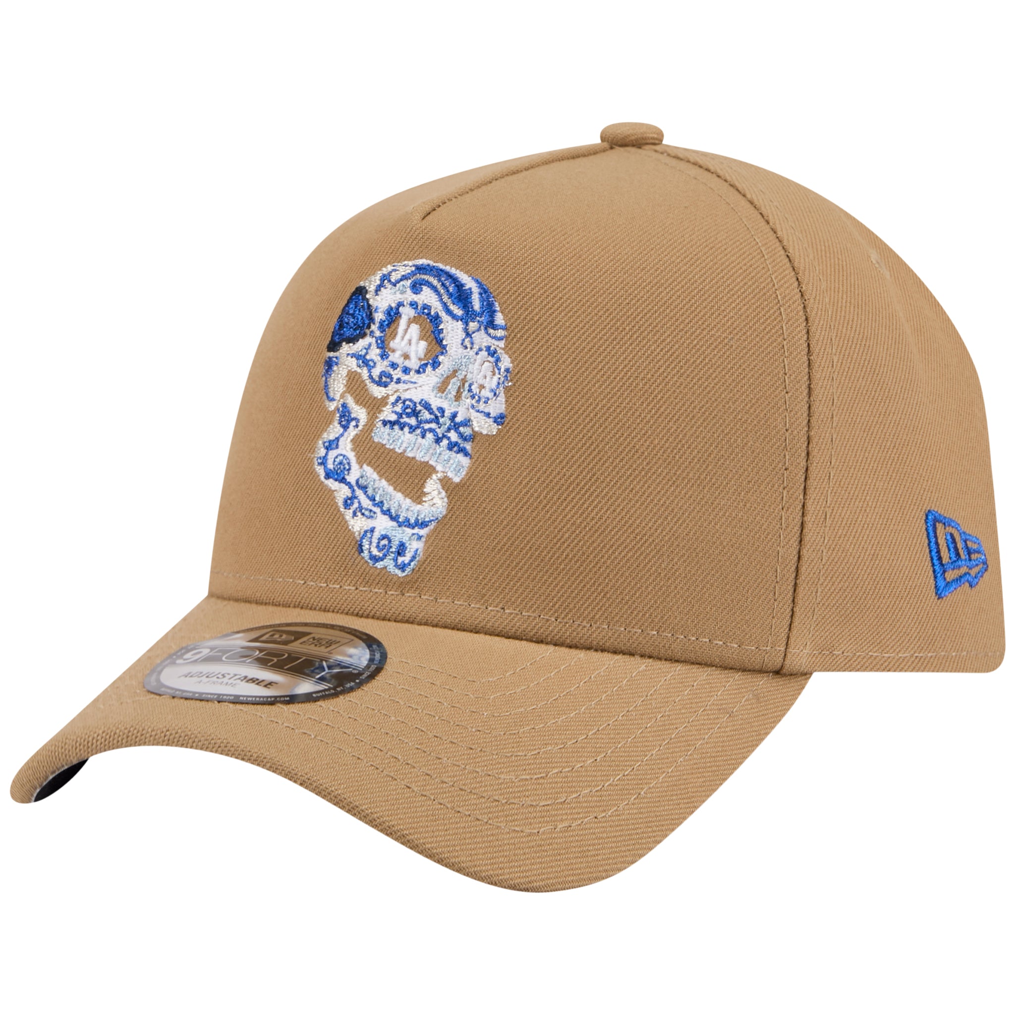 Los Angeles Dodgers Los Angeles Crown the City - Sugar Skull - Khaki/Khaki New Era 9FORTY
