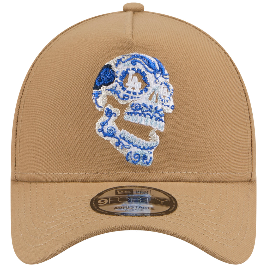 Los Angeles Dodgers Los Angeles Crown the City - Sugar Skull - Khaki/Khaki New Era 9FORTY