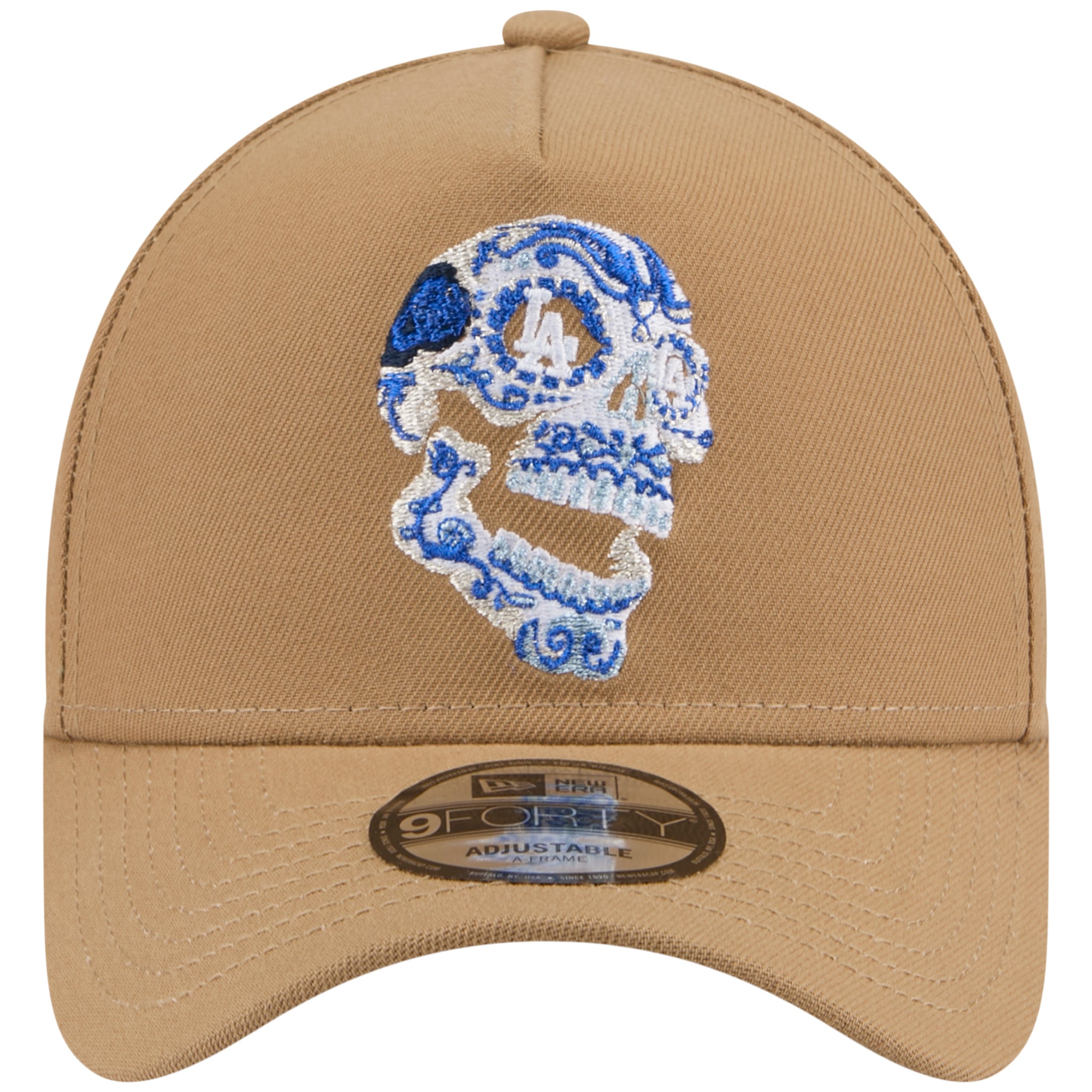 Los Angeles Dodgers Los Angeles Crown the City - Sugar Skull - Khaki/Khaki New Era 9FORTY