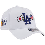 Los Angeles Dodgers Los Angeles Crown the City - JAPAN USA Flags - White/White New Era 9FORTY